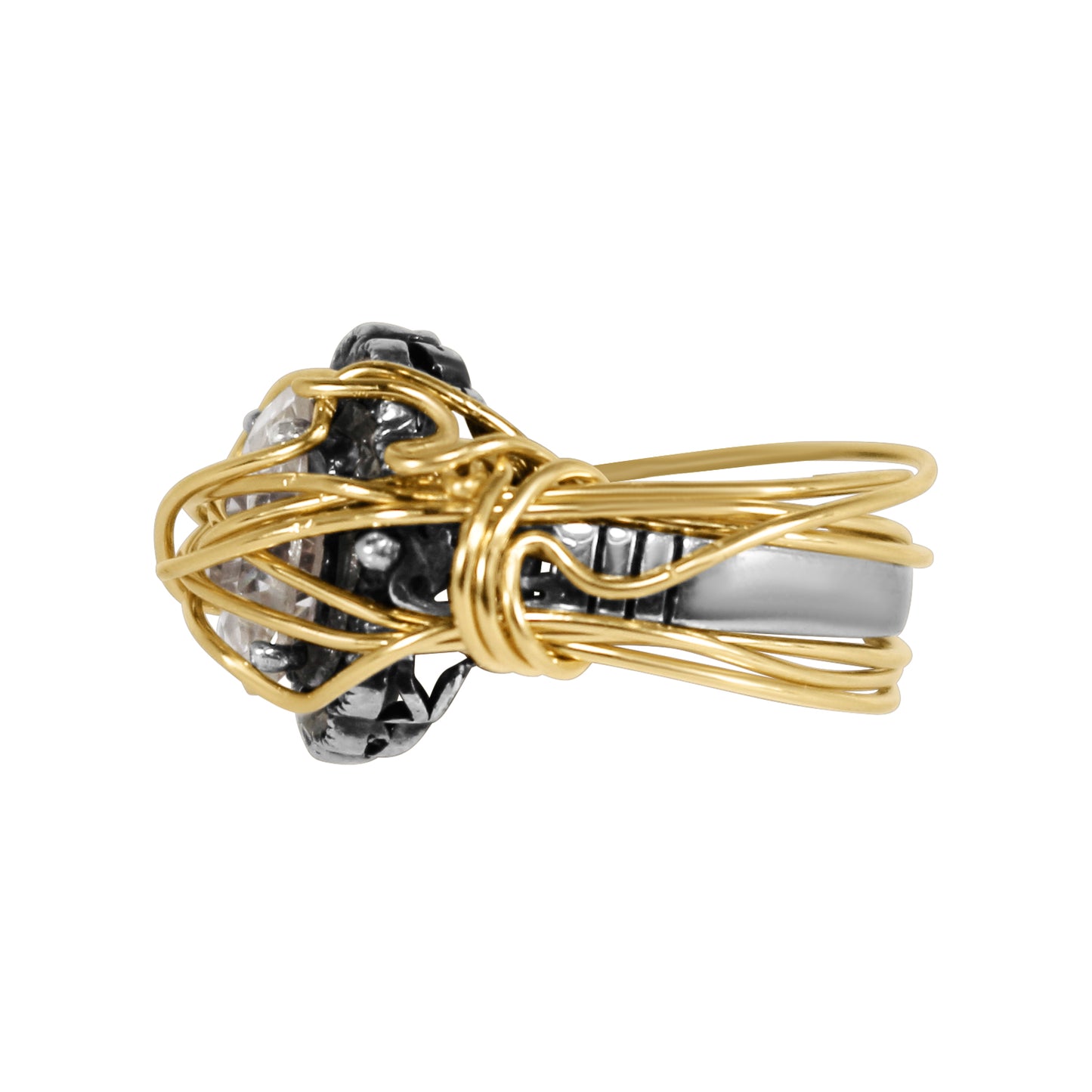 Silver Sparkle Vintage Cocktail Ring