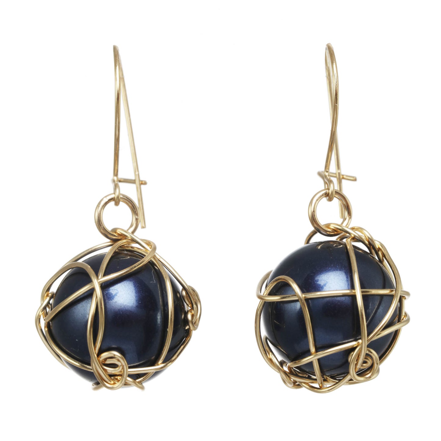 Wrapped Pearl Drop Earrings