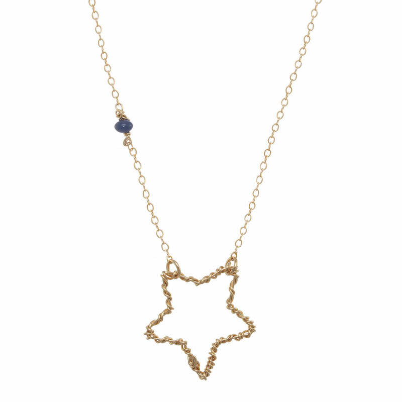 Birthstone Heart or Star Necklace